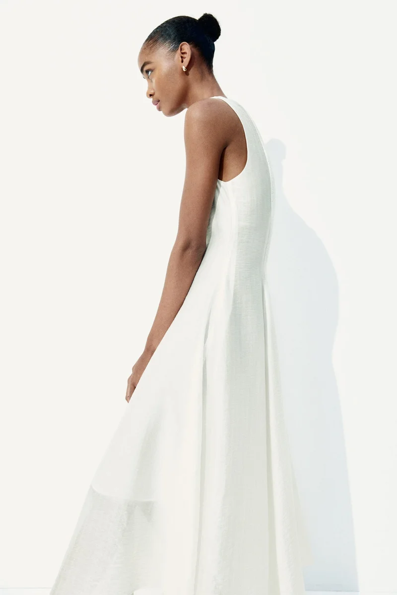 اتش اند ام فستان بحافة غير متماثلة