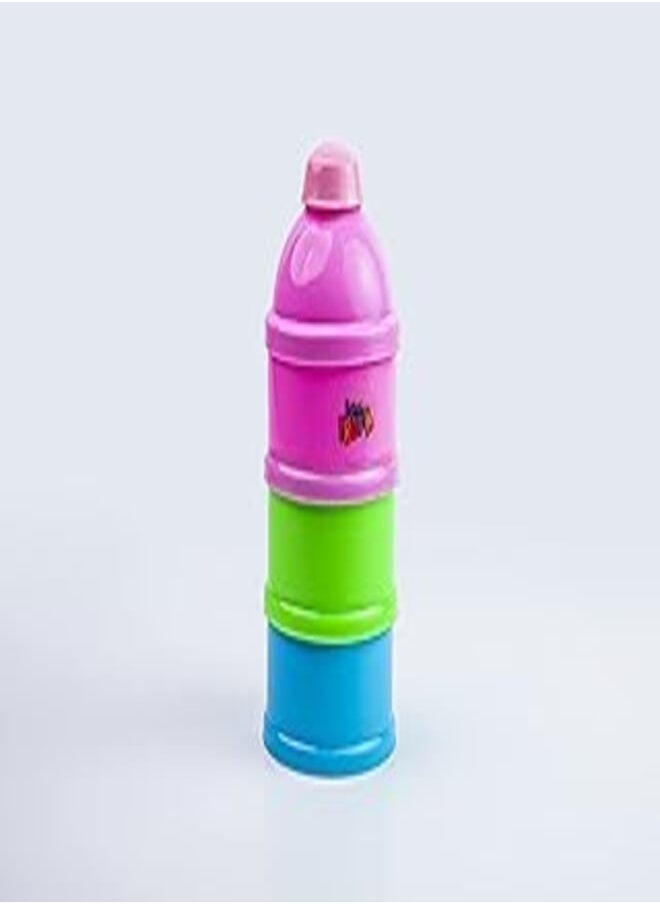 La Frutta La Frutta 22608 Plastic Triple Dry Milk Pot for Baby - Multi Color 