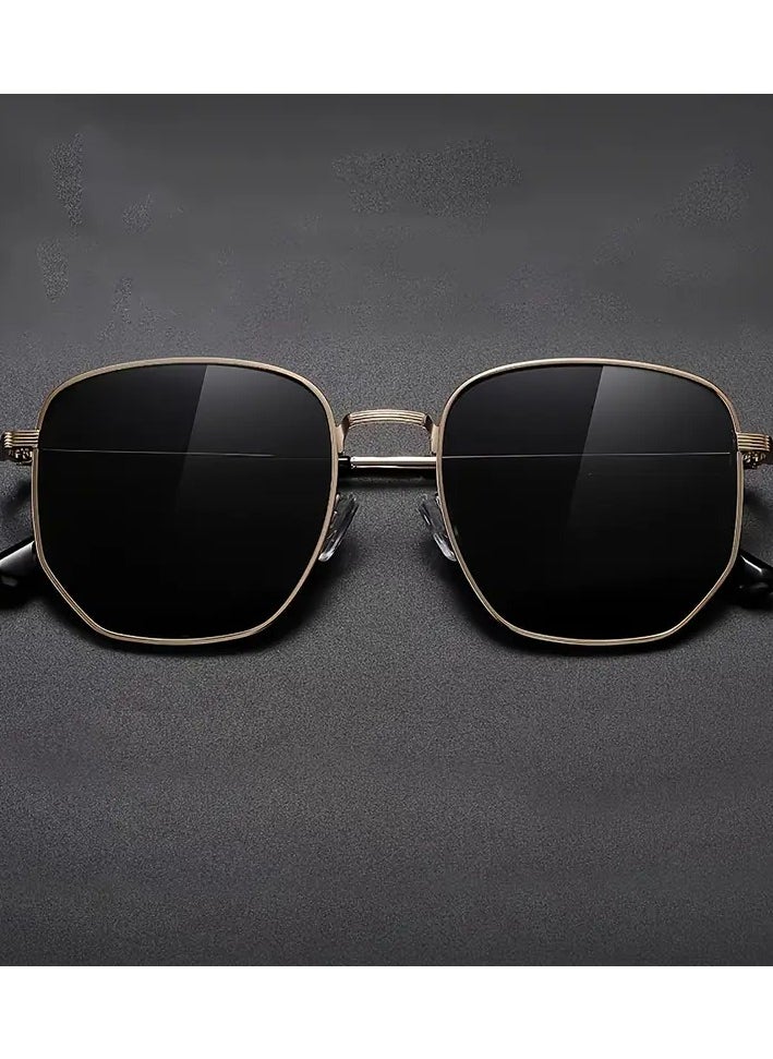 Retro Vintage Multifaceted Fashion Glasses, Y2K Style Metal Eyewear for Men and Women  - Image 1