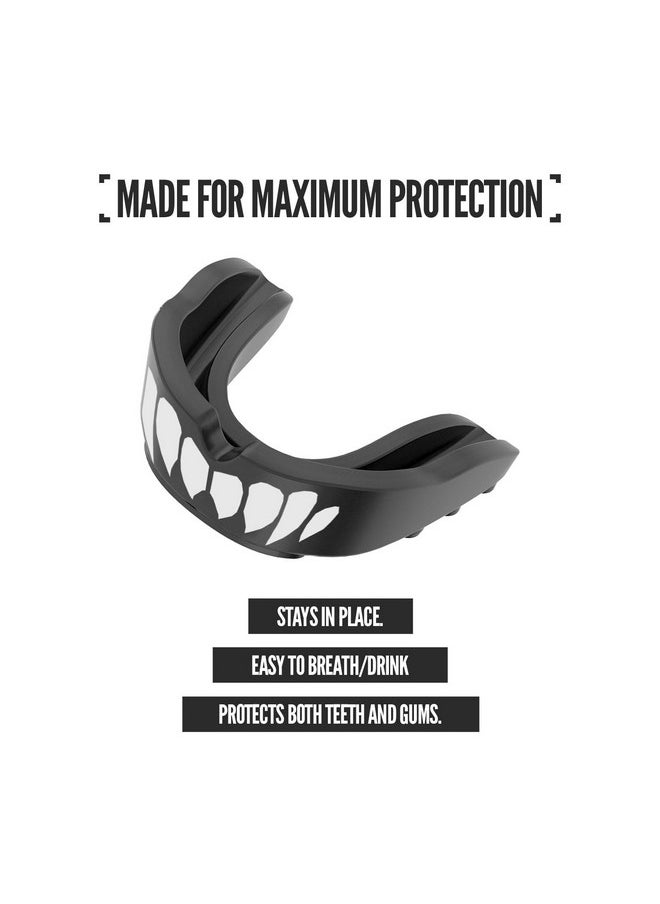 NXT NXTRND - 2 Pack Nxtrnd Rush Mouth Guard for Boxing and Other Sports (Black & White Fangs) - Image 1