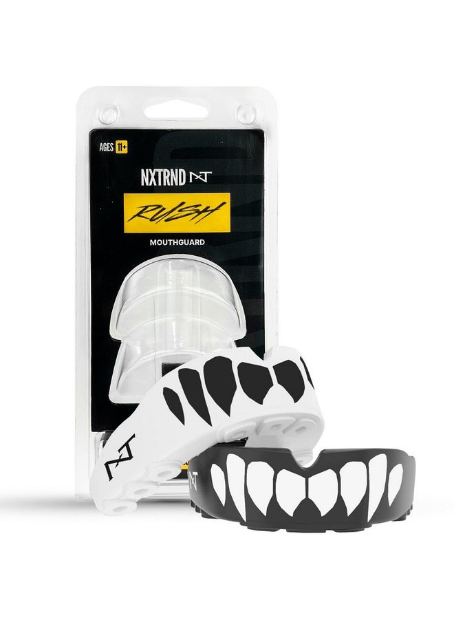 NXT NXTRND - 2 Pack Nxtrnd Rush Mouth Guard for Boxing and Other Sports (Black & White Fangs) - Image 1