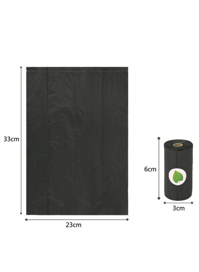 Loquat 8-Piece Leak-Proof Degradable Pet Waste Bag Set Black 12.60 x 6.80cm - Image 2