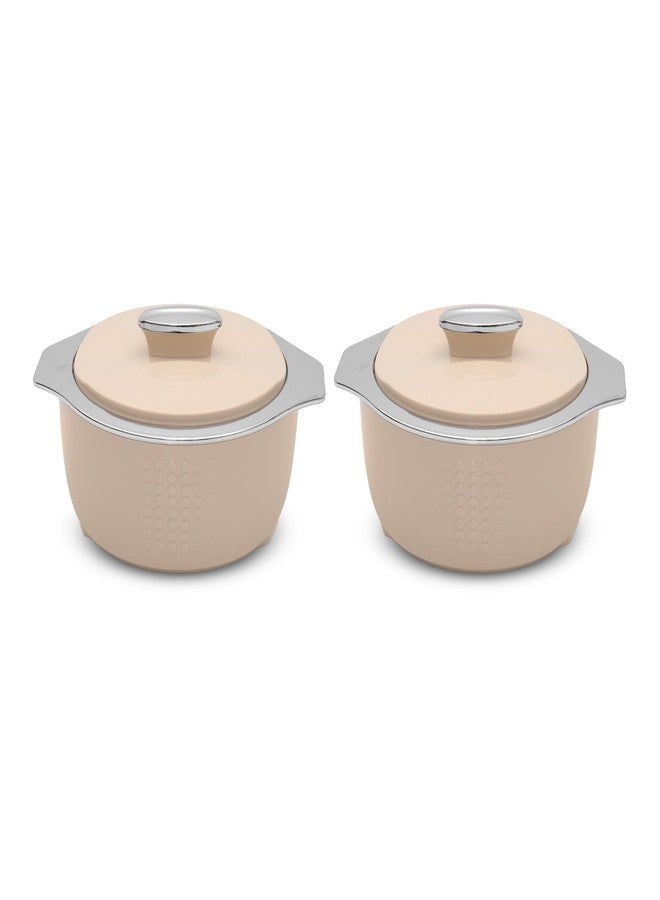 JAYPEE FINE DINE Inner Stainless Steel Casserole Twin Set of 2, 1000ml, BPA Free Insulated casserole Set |Sabji Container |Small Chapati Box |Food Grade Serving Set, Coffee - Image 4