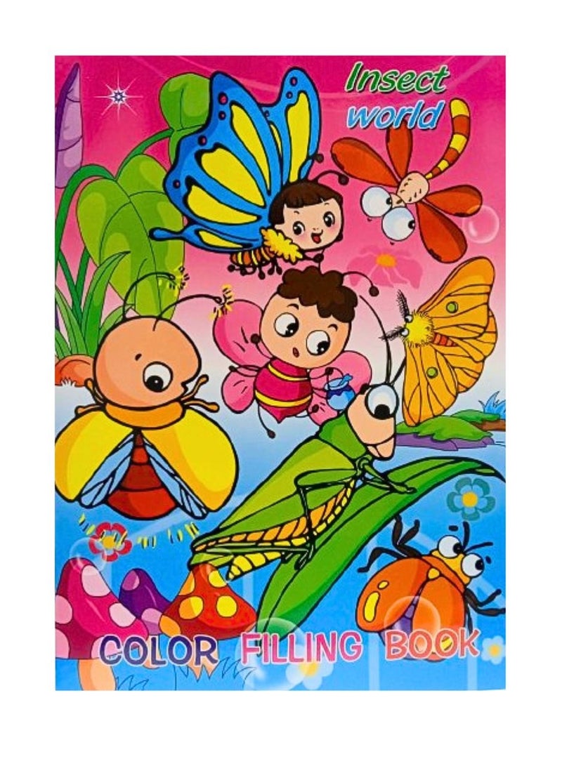 Kids Colour Filling Book for Kids, Ages 3+, Multicolour