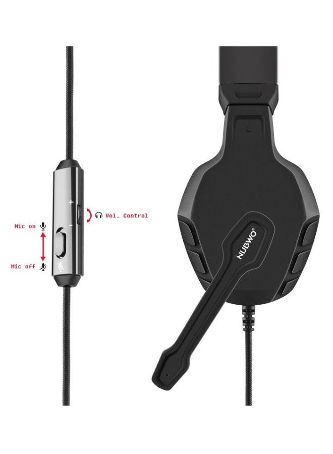 NUBWO U3 Gaming Headset with Microphone, Safe Volume Limited, Kids Headphones for Switch, Super Lightweight, Rich Sound, 3.5mm Jack for NS, PS4, PS5, Xbox, Tablet, iPad Computer - Image 5
