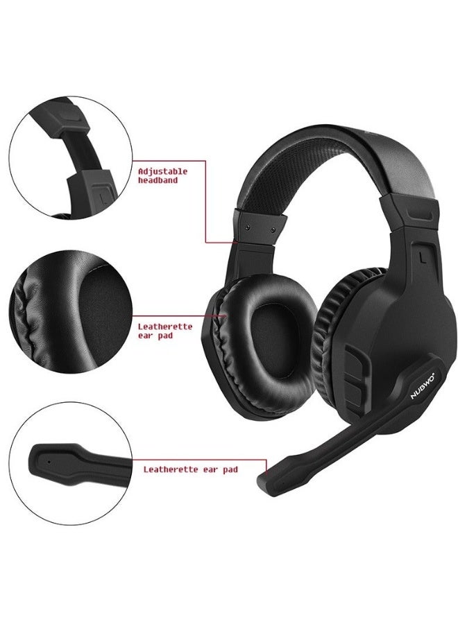 NUBWO U3 Gaming Headset with Microphone, Safe Volume Limited, Kids Headphones for Switch, Super Lightweight, Rich Sound, 3.5mm Jack for NS, PS4, PS5, Xbox, Tablet, iPad Computer - Image 3