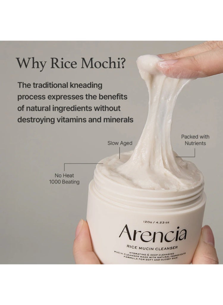 أرينسيا علاج جفاف وضعف حاجز البشرة – غسول Arencia Rice Mucin لتنقية لطيفة وترطيب عميق وملمس أنعم - Image 4