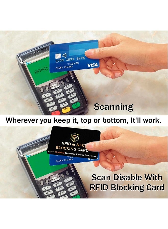 SaiTech IT SaiTech IT Unisex-Adult Blocking Cards 5 Pack Premium Contactless Nfc Debit Credit Card Passport Protector Blocker, Design Perfectly Fits In Wallet/Purse(Black)  - Image 5
