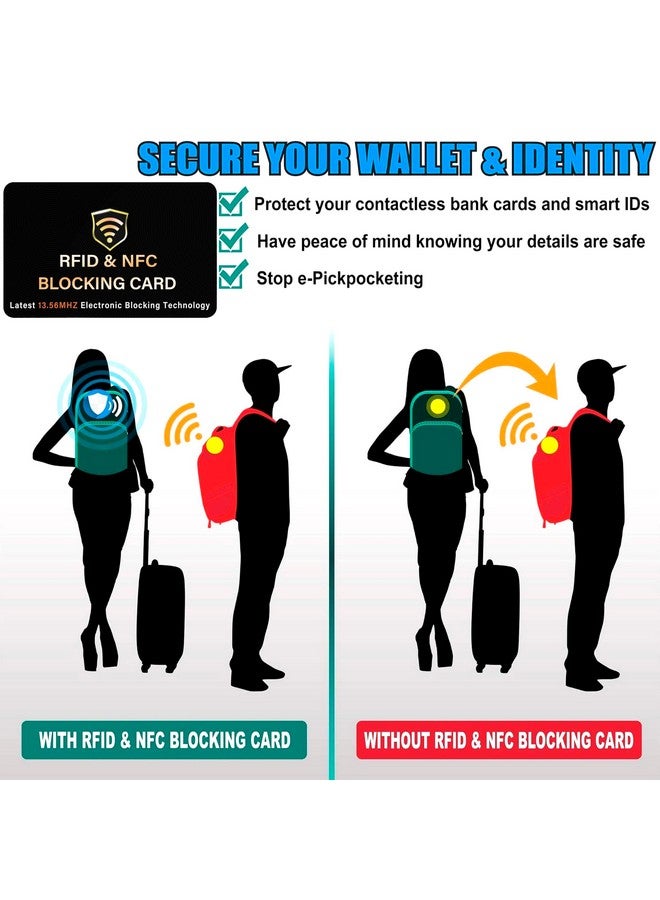SaiTech IT SaiTech IT Unisex-Adult Blocking Cards 5 Pack Premium Contactless Nfc Debit Credit Card Passport Protector Blocker, Design Perfectly Fits In Wallet/Purse(Black)  - Image 3