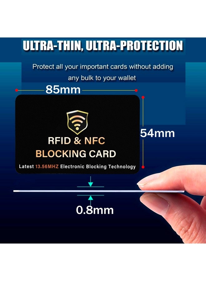 SaiTech IT SaiTech IT Unisex-Adult Blocking Cards 5 Pack Premium Contactless Nfc Debit Credit Card Passport Protector Blocker, Design Perfectly Fits In Wallet/Purse(Black)  - Image 2