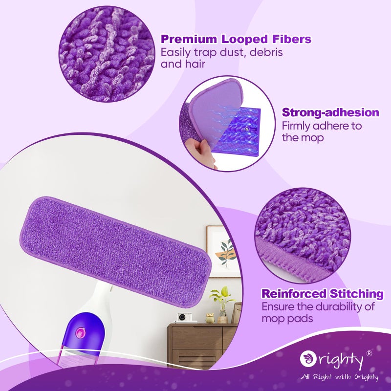 Orighty Reusable Mop Pads for Swiffer PowerMop, 10 Pack Power Mop Pads Refills for 13 ''-15 '' Spray Mop, Microfiber Mop Pads Refills for Multi-Surface Floor, Machine Washable - Image 4