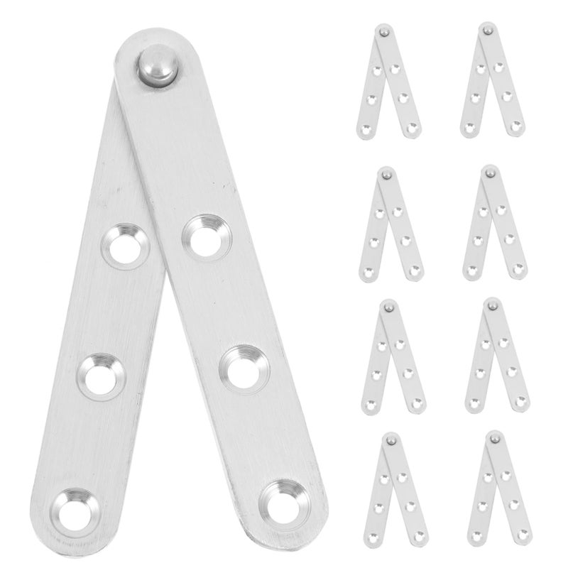 10 Pcs 9.9x1.6x0.2cm Hidden Pivot Hinges For Cabinet Door And Window Easy Installation - Image 2