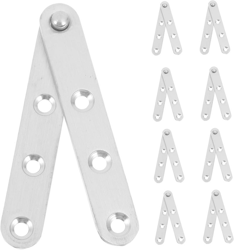 10 Pcs 9.9x1.6x0.2cm Hidden Pivot Hinges For Cabinet Door And Window Easy Installation - Image 1