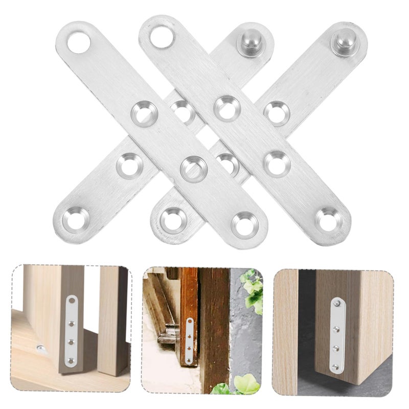 10 Pcs 9.9x1.6x0.2cm Hidden Pivot Hinges For Cabinet Door And Window Easy Installation - Image 3
