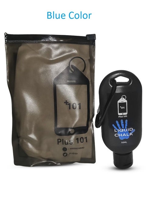Plus 101 Blue Liquid Chalk for Weightlifting Gymnastics Rock Climbing and Dancing Experience a Stronger Grip and Better Results with Sweat Resistant and Long Lasting Gym Chalk Shake Before Use 50m