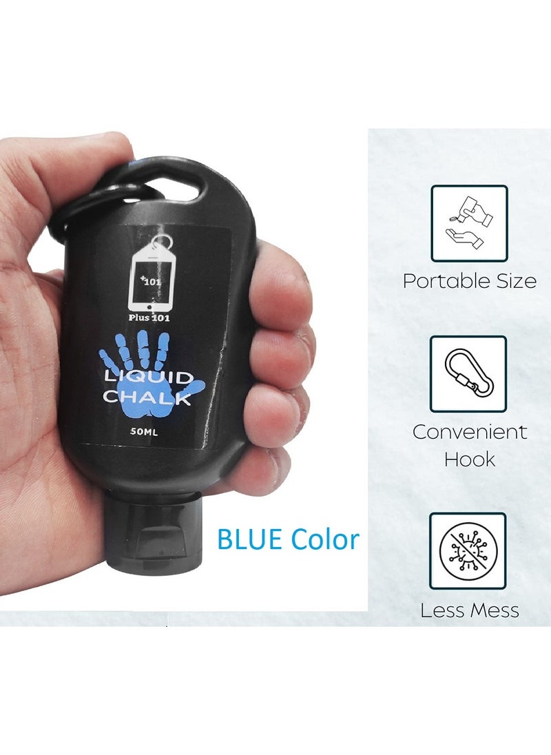 Plus 101 Blue Liquid Chalk for Weightlifting Gymnastics Rock Climbing and Dancing Experience a Stronger Grip and Better Results with Sweat Resistant and Long Lasting Gym Chalk Shake Before Use 50m