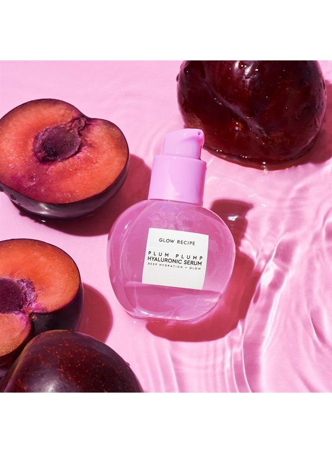 GLOW RECIPE سيروم هيدراتينغ بلام بلامب - سيروم حمض الهيالورونيك المرطب وزيت البرقوق للتجاعيد والخطوط الدقيقة - سيروم وجه بفيتامين ب5 وبروتين الحرير وكولاجين نباتي - سيروم توهج البشرة (30 مل) - Image 2