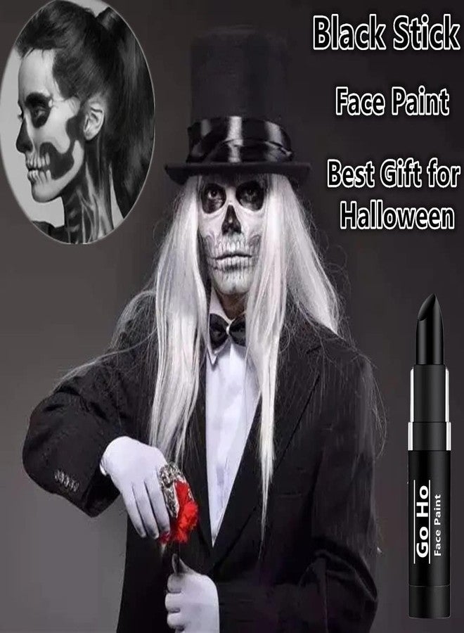 Go Ho Makeup Clown Black Cream-Blendable Stick - Face Body Paint for Professional SFX, Cosplay Costume - Safe Facepaint, Nose & Lip Smacking, Eye Black for Baseball/Football, Sports, Halloween - Image 4