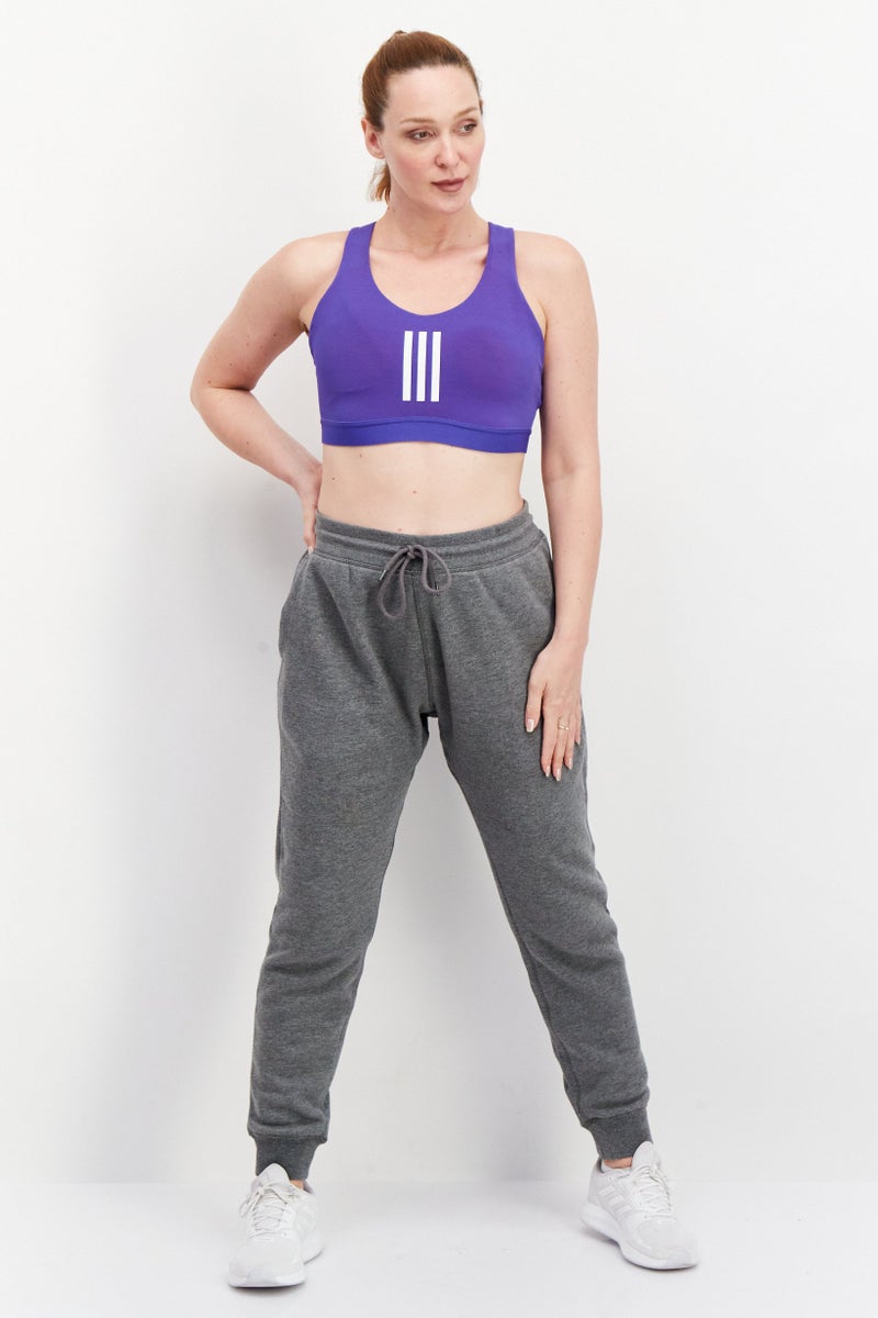 Adidas حمالة صدر رياضية مبطنة للنساء، مجموعة زرقاء - Image 4
