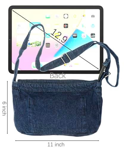 YunZh Denim Hobo Bag, Casual Style Lightweight Classic Retro Travel Shopper Purse Shoulder Handbag Messenger Bag - Image 4