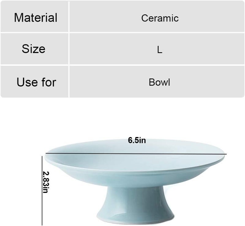 Kelendle Ceramic Footed Bowl Round Pedestal Bowl Fruit Bowl Holder Dessert Display Stand Decorative for Kitchen Counter Centerpiece Table Decor Serving Fruit Tray L 83 - Image 3