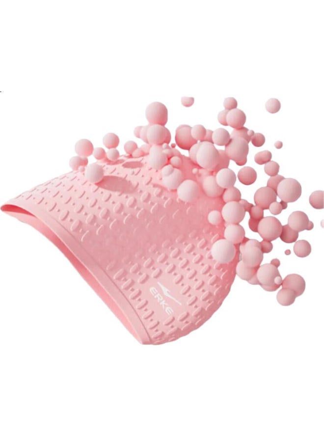 ERKE Silicone Swim Cap, Granular Silicone, Unisex For Adults, Concave Non-Slip Comfortable Long Hair Non-Binding Bubble Swimming Cap - Image 3