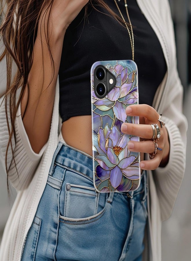 جراب Goodon لهاتف iPhone 17 بتصميم أنيق - متوافق مع الشحن اللاسلكي - غطاء صلب مزدوج الطبقات + غطاء سيليكون - جراب حماية للهاتف بتصميمات عصرية للنساء - زهرة اللوتس المجردة - Image 3