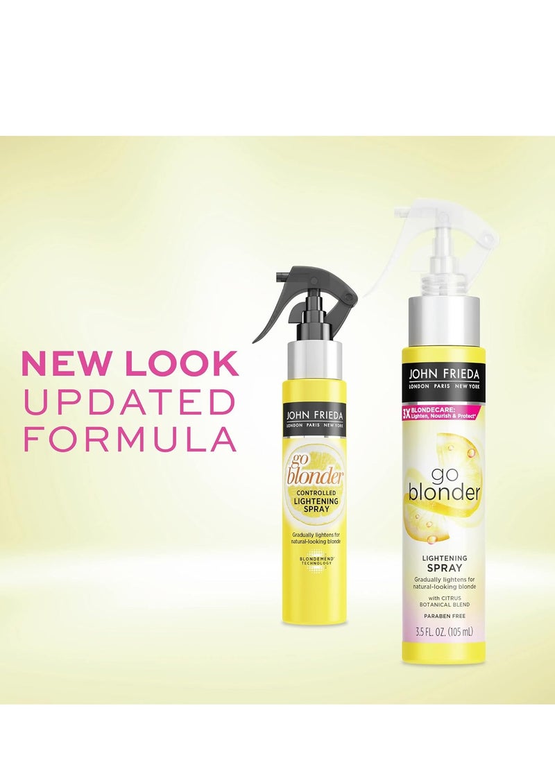 John Frieda - John Frieda Sheer Blonde Go Blonder Lightening Spray, Controlled Hair Lightener to Gradually Lighten Hair, with Citrus and Chamomile BlondMend Technology, 3.5 Ounce - Image 1