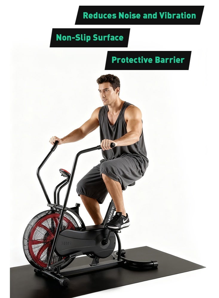 Uptyia Treadmill Mat Exercise Bike Mat Compatible with Bike Elliptical Treadmill 0.6CM Thick Mat Pad for Stationary Indoor Gym Equipment,Bike Trainer Mat Pad,Gym Equipment Mat(130*60cm) - Image 3