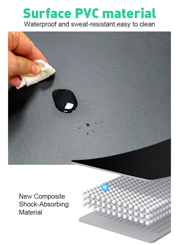 Uptyia Treadmill Mat Exercise Bike Mat Compatible with Bike Elliptical Treadmill 0.6CM Thick Mat Pad for Stationary Indoor Gym Equipment,Bike Trainer Mat Pad,Gym Equipment Mat(130*60cm) - Image 5