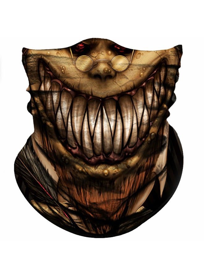 Obacle Skull Face Mask Sun Dust Wind Protection 3D Tube Mask Seamless Durable Face Mask Bandana Headwear Skeleton Face Mask Motorcycle Bike Riding Fishing Cycling Festival (Skull Brown Skeleton) - Image 1
