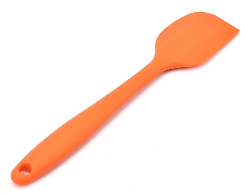 Bagonias Silicone Spatula 28cm – Heat Resistant up to 600°F, Seamless BPA-Free Non-Stick Rubber, Stainless Steel Core – Orange Cooking & Baking Utensil (Pack of 1) - Image 1