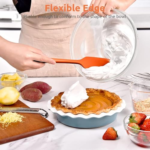 Bagonias Silicone Spatula 28cm – Heat Resistant up to 600°F, Seamless BPA-Free Non-Stick Rubber, Stainless Steel Core – Orange Cooking & Baking Utensil (Pack of 1) - Image 3