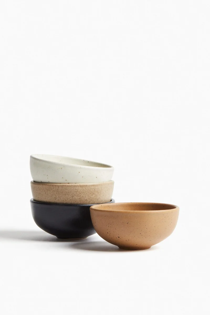 H&M 4-pack stoneware bowls