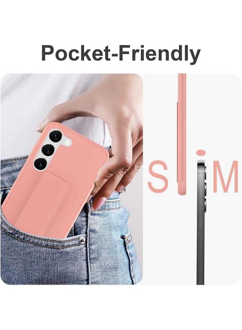 Samsung Galaxy A37 5G Back Stand Case Magnetic Car Holder Soft Silicone Horizontal & Vertical Kickstand Cover Wrist Strap Full protection Case for Samsung Galaxy A37 5G - Image 4