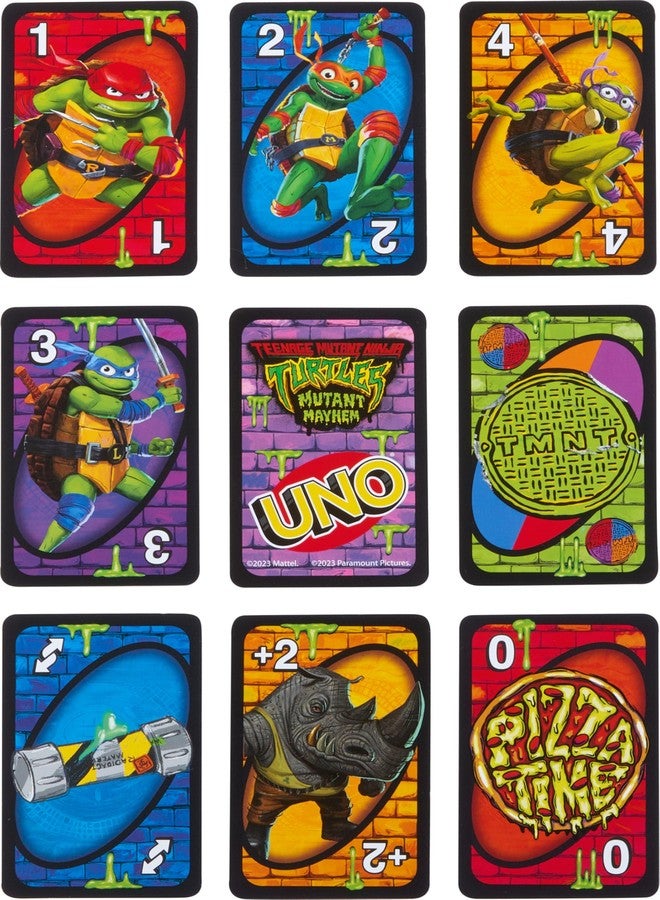 Mattel Games UNO Teenage Mutant Ninja Turtles Mutant Mayhem Card Game for Kids & Family Nights, Parties, Travel, Camping & More - Image 4