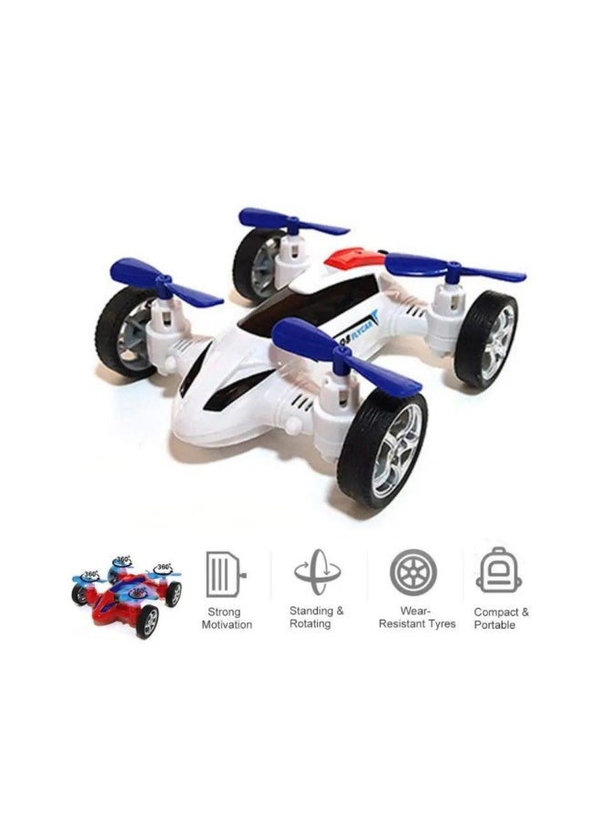 D-Power - Friction-Powered Fly Car with Rotating Propellers - White | Fun, Battery-Free Toy for Kids | Age 3+ - Image 2
