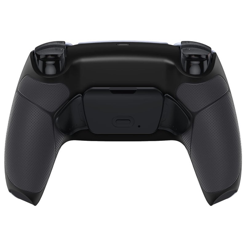 eXtremeRate Black Rubberized Grip Programable Rise 2.0 Remap Kit for PS5 Controller BDM-010 BDM-020 Models, Custom Upgrade Board & Redesigned Back Shell & Back Buttons Set for PS5 Controller - Image 1