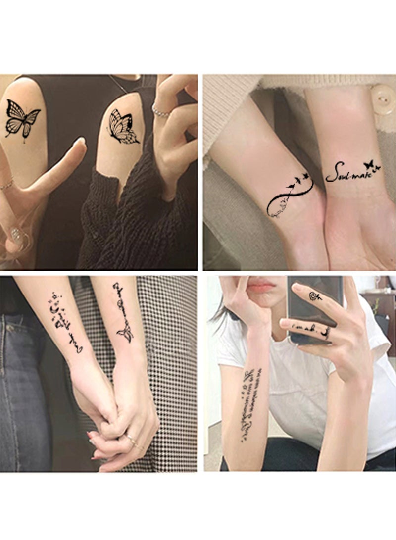 30 Sheets 200pc Waterproof Temporary Tattoo Sticker Set，Tattoo Sticker for Lover,couple，Adults Men Women Kids - Image 2