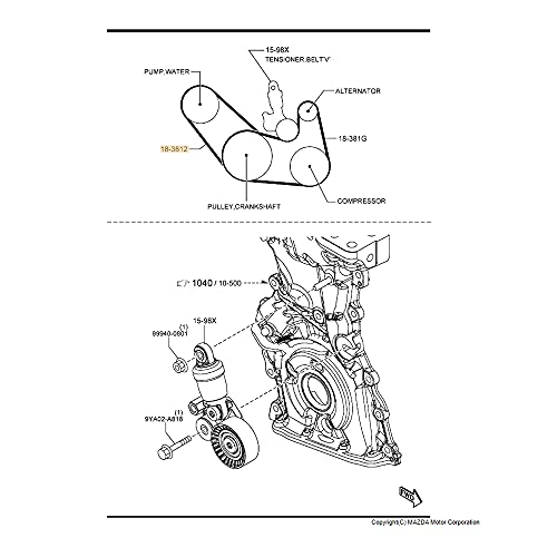 Mazda PY01-15-908 Serpentine Belt - Image 4