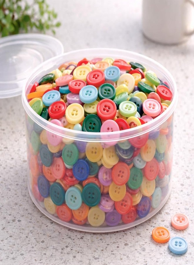 Vemlons Buttons,Shirt Button 4 Hole Buttons Pack of 480 Piece 24 Piece x 20 Colors Inside/Arts and Craft/Shirts Button for Men and Women(Multi Color) - Image 1