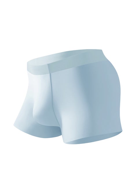 Men's Underwear Seamless Ice Silk Ultra Thin Breathable Quick Dry Antibacterial High Elastic Comfortable U Shaped Convex Boxer Brief for Male