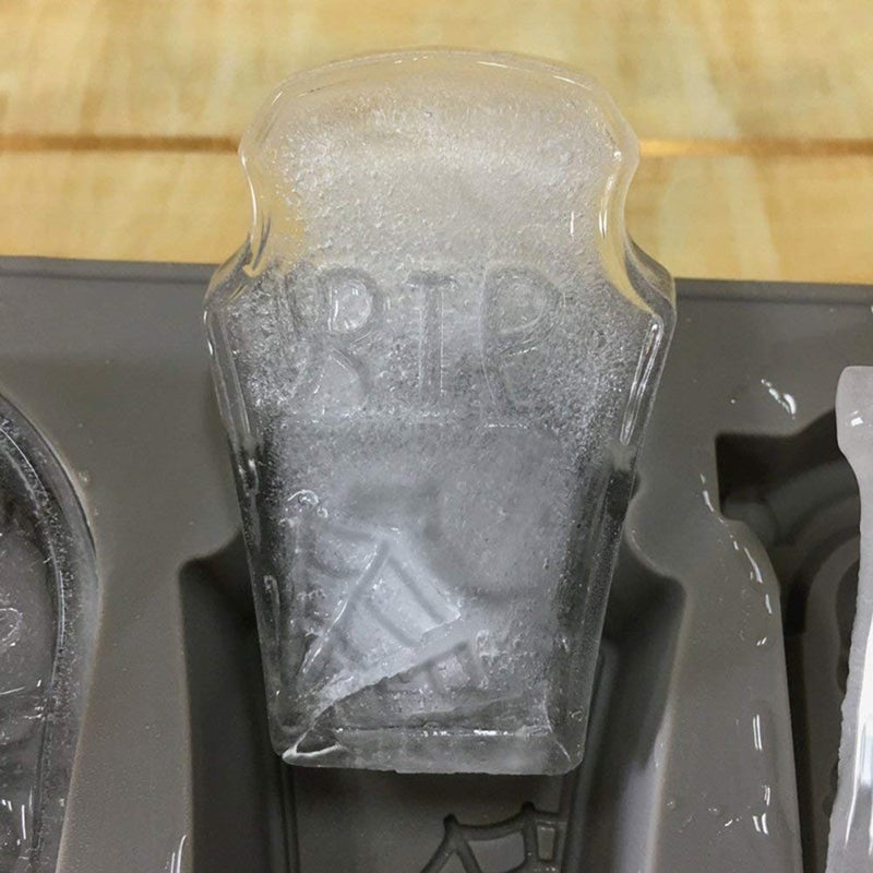 FRECI Halloween Silicone Mould Rip Gravestone Ice Cube Trays Cake Chocolate Fondant Cake Baking Diy Tools - Grey - Image 3