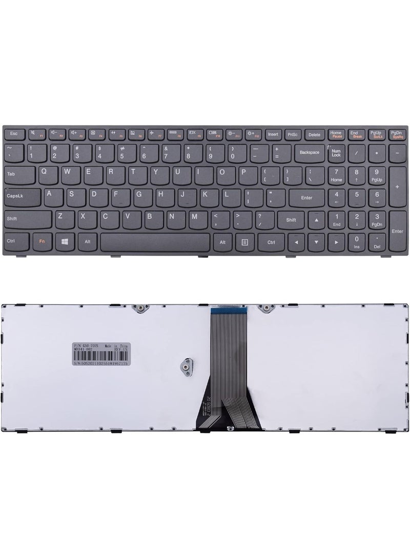 Terabyte keyboard for Lenovo Laptop Keyboard Replacement WITH FRAME for Lenovo LdeaPad Flex 2 15 B50 B50-30 B50-45 B50-70 B50-80 B51-80 G50 G50-30 G50-45 G50-70 G50-80 G50-75 Z50 US LAYOUT - Image 1