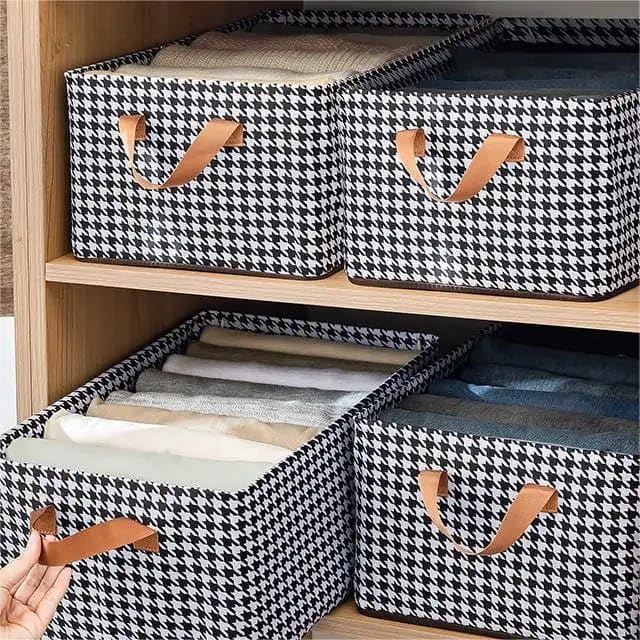 NISHIV NISHIV Foldable Jeans Organizer for Closet Foldable Closet Organizer Jeans Wardrobe Clothes Organizer for Jeans Pants Tshirt PACK of 4 - Image 2