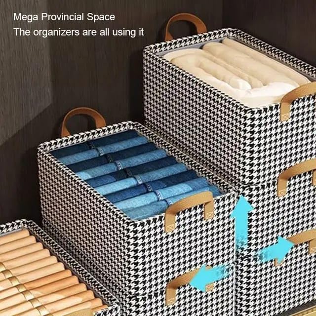 NISHIV NISHIV Foldable Jeans Organizer for Closet Foldable Closet Organizer Jeans Wardrobe Clothes Organizer for Jeans Pants Tshirt PACK of 4 - Image 4