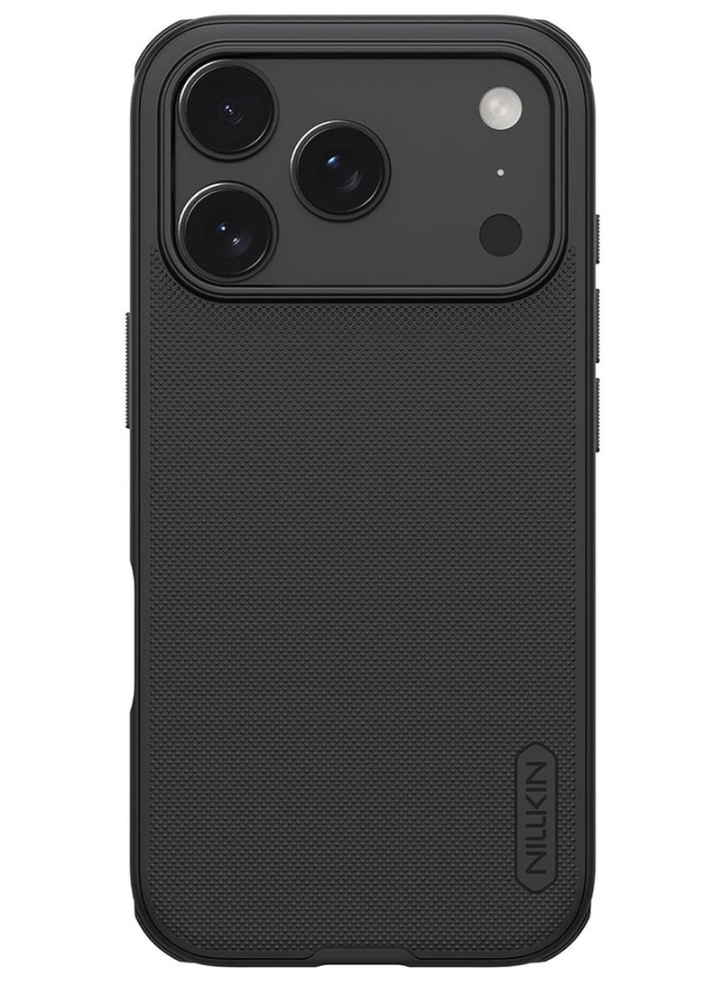 نيلكين Super Frosted Shield Pro Matte Case for  iPhone 17 Pro Dual-Layer PC+TPU Shockproof Protective Cover, Anti-Fingerprint, Dust-Resistant -Black - Image 1