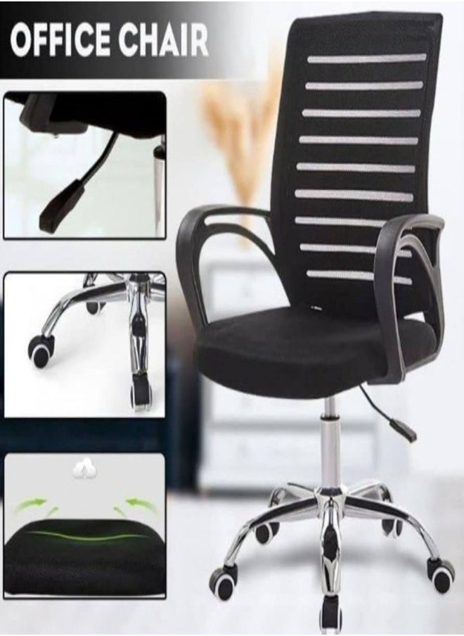 BD SMART HOME Office Chairs Home Office Chair Ergonomic Desk Chair Mesh Computer Chair with Lumbar Support Executive Rolling Swivel Adjustable Mid Back Task Chair  - Image 2