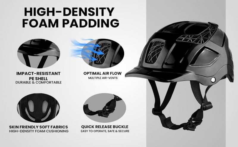 jaspo Vinyl Power Kids 26"X6" Inches Fiber Skateboard and Helmet, Knee&Elbow Guard for Beginners Boys&Girls (6 Years&Above) (Black Colour) (Intact) - Image 5