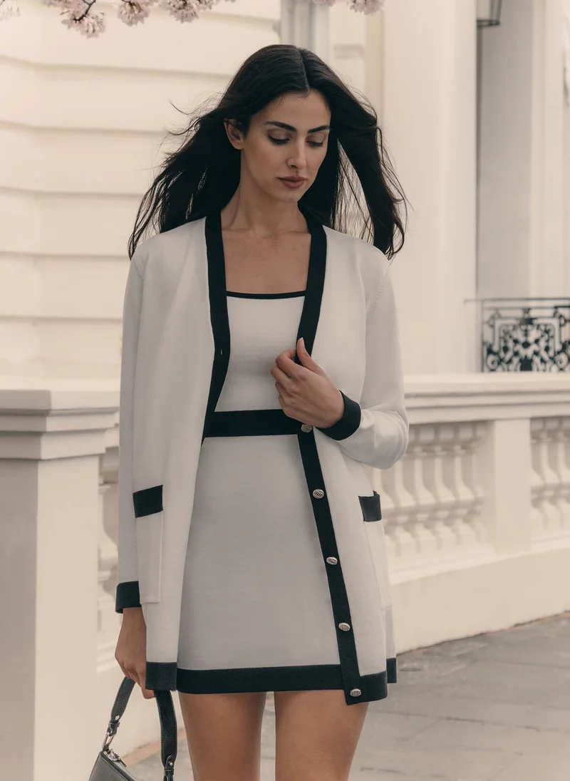 Lichi Trim Knit Dress